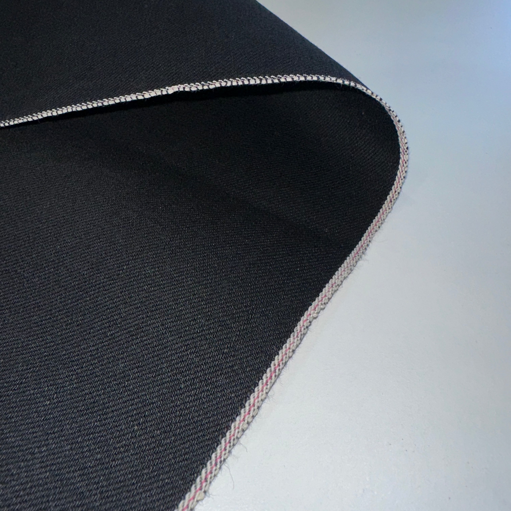 14.6oz Black and Pink Selvedge Denim