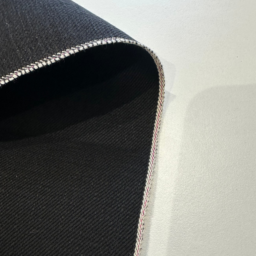 14.6oz Black and Pink Selvedge Denim