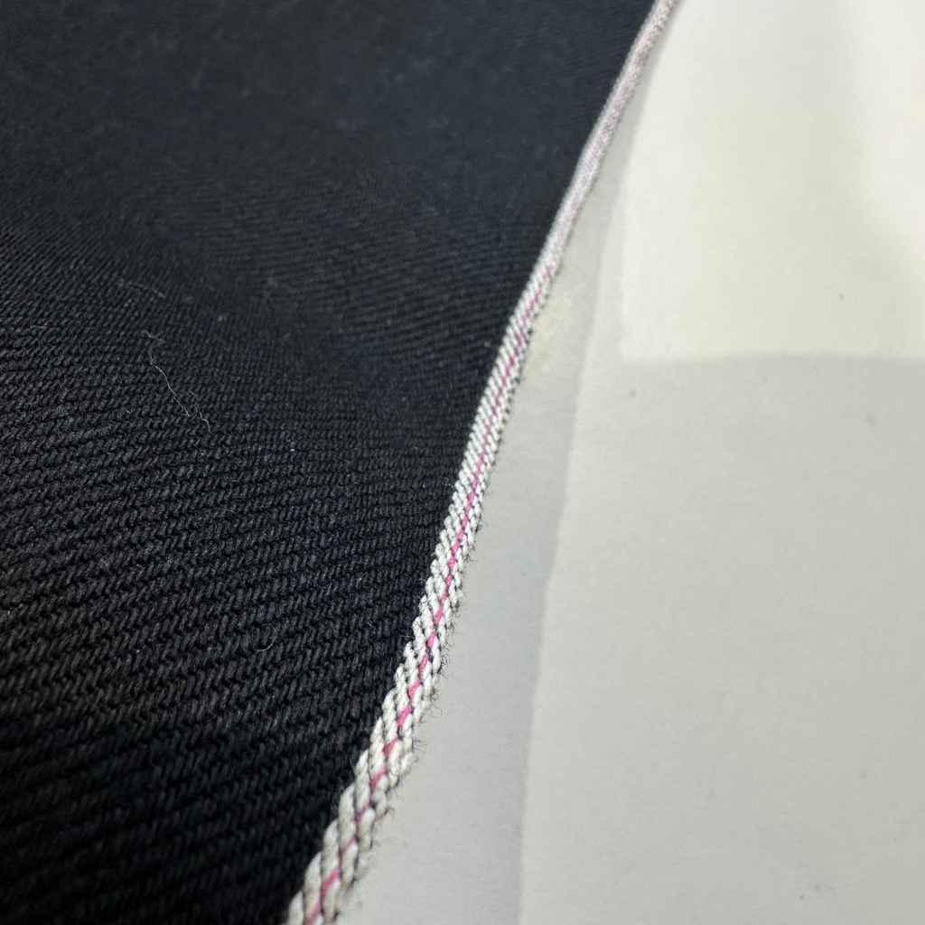 14.6oz Black and Pink Selvedge Denim