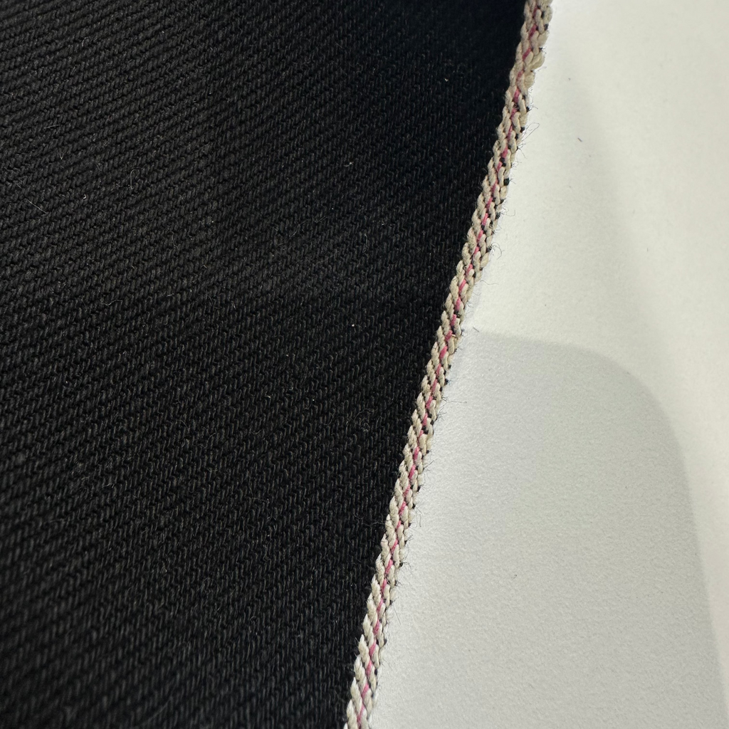 14.6oz Black and Pink Selvedge Denim
