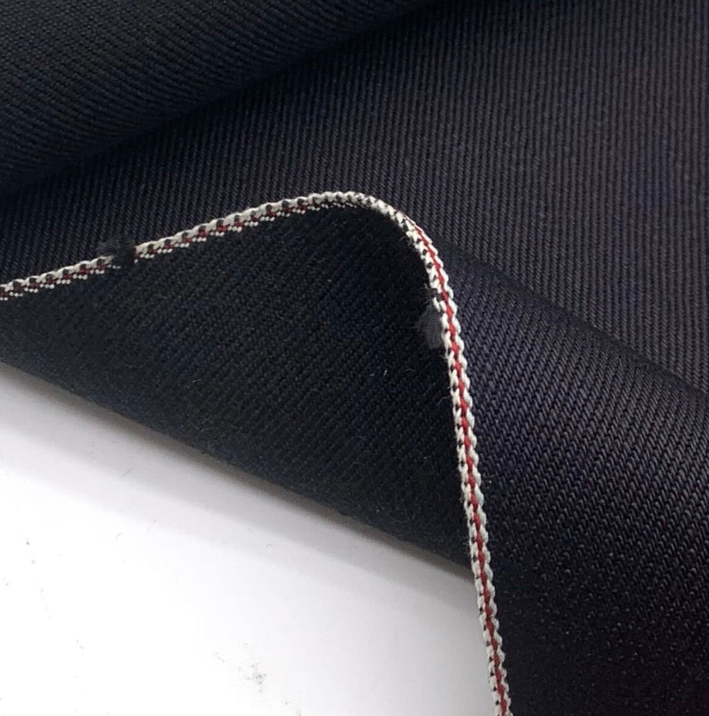 25oz Black/ Indigo and Red Selvedge Denim
